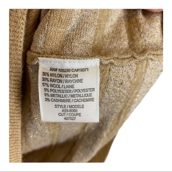 Joie tan cashmere blend sweater women’s M - Picture 8 of 8